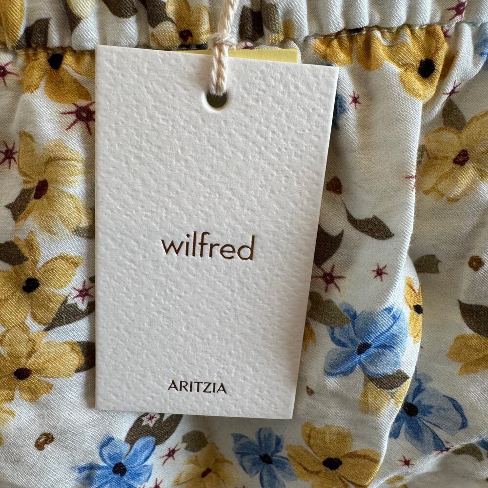 Aritzia Wilfred Volume Skirt LT Birch Yellow Floral Tiered Maxi Flowy Boho NWT-M - Picture 8 of 13